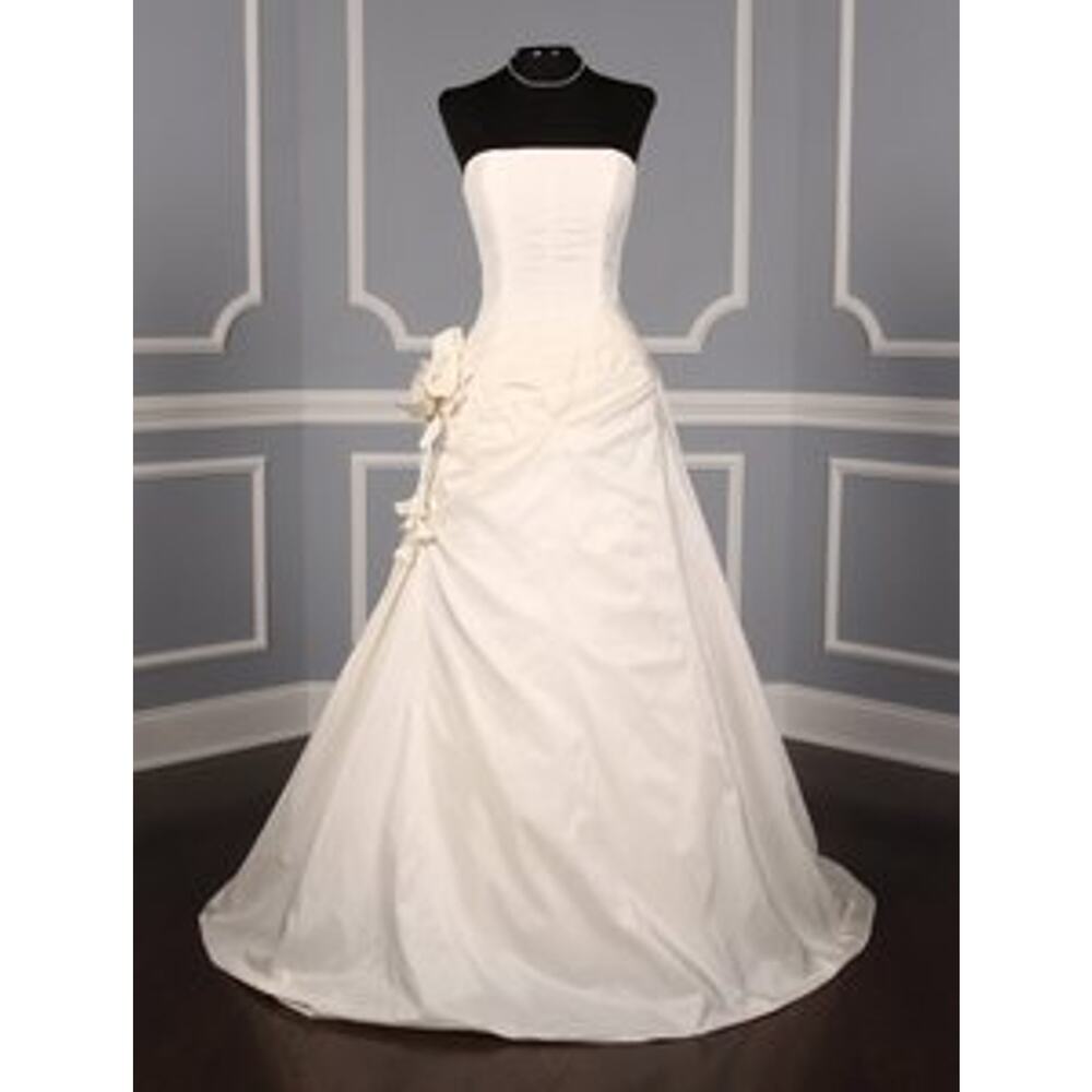 ST PUCCHI Bridal Wedding Dress Ivory Silk Taffeta Strapless Aline Z106 Desiree